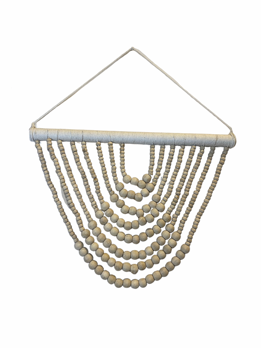 Chain necklace beads natural colour