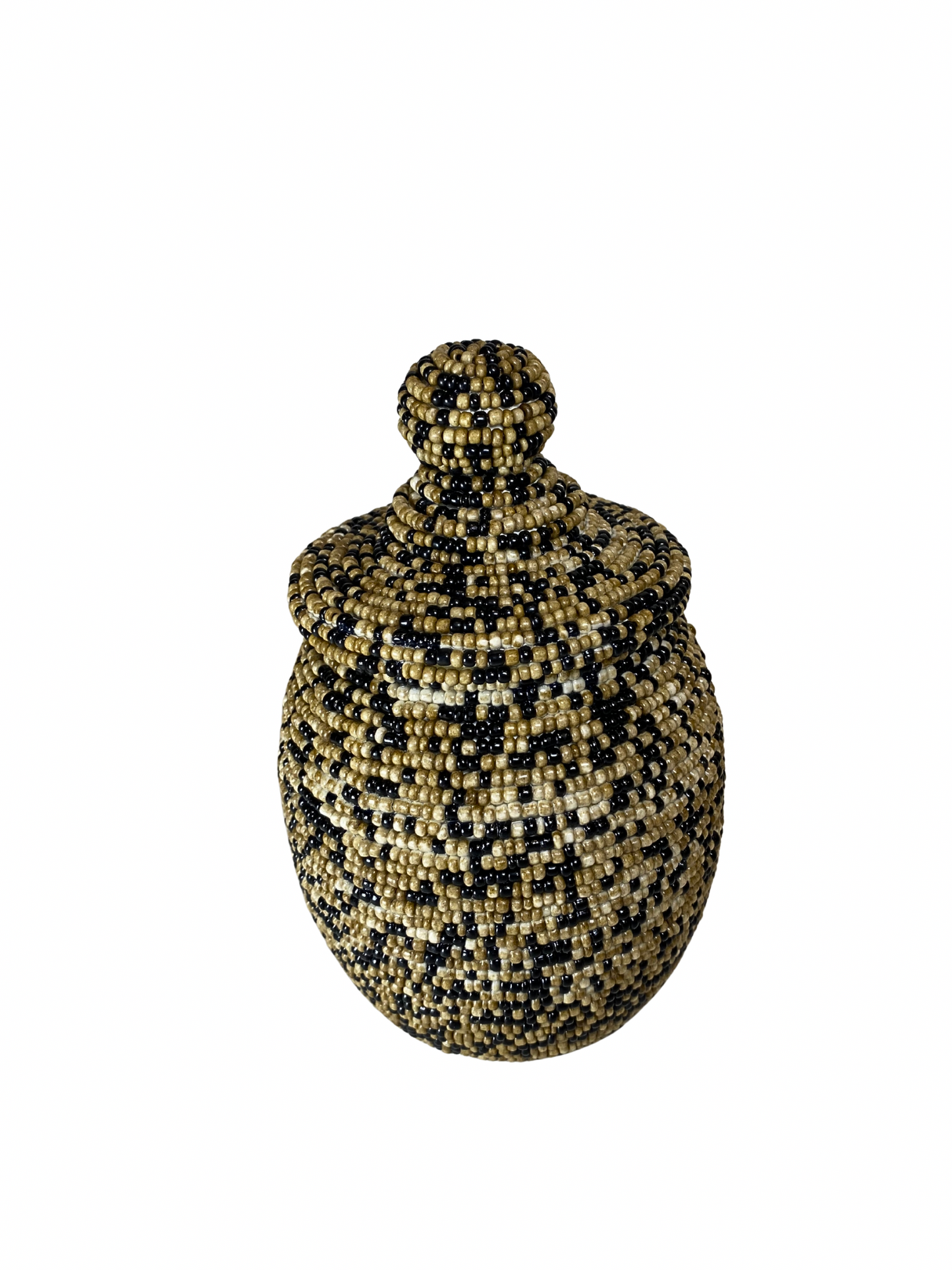 Jar beads brown black size M - 18cm