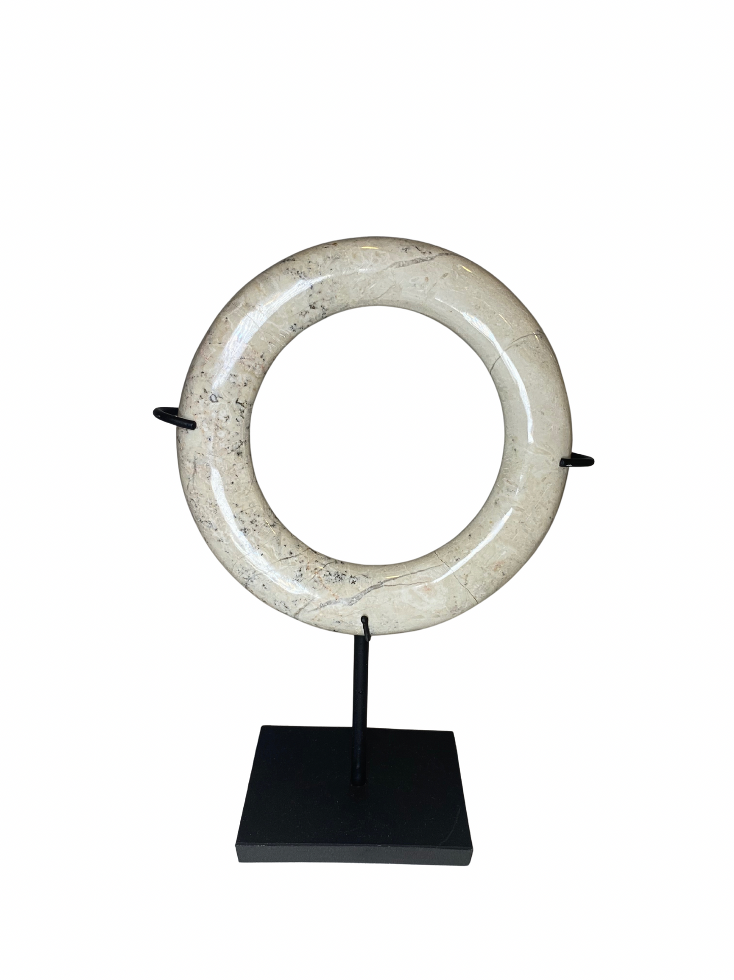 Marble medium ring white