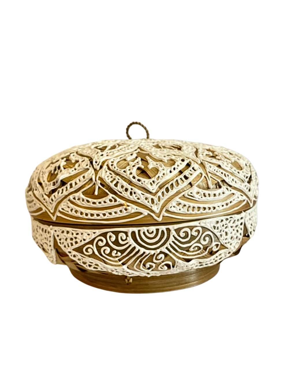 Set bamboo bowl white