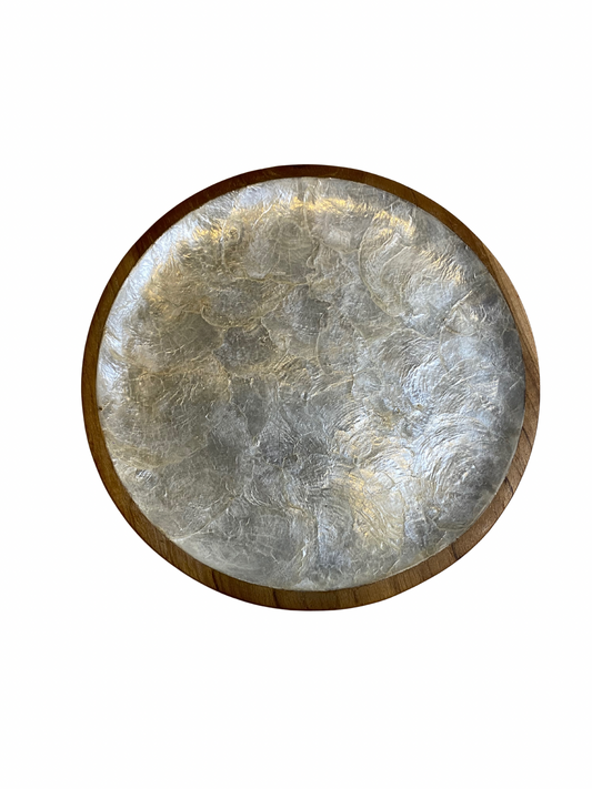 Plate shell wood round size S - 20cm