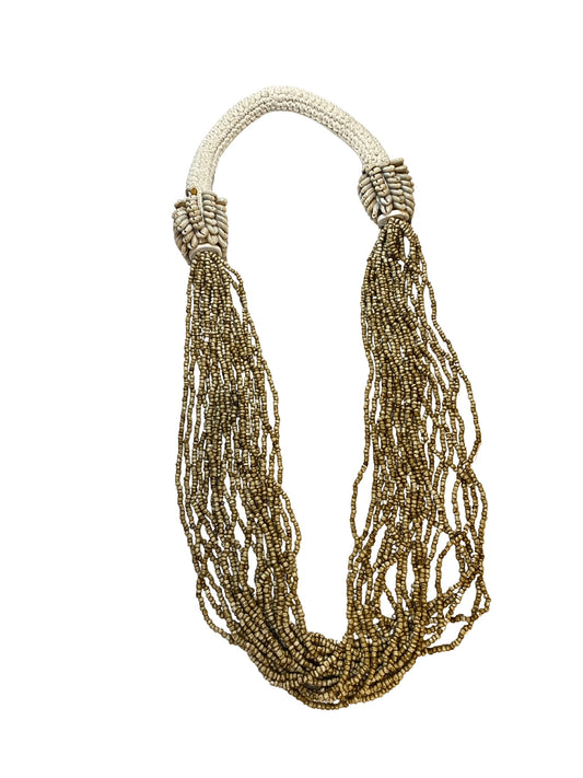Necklace beads cream