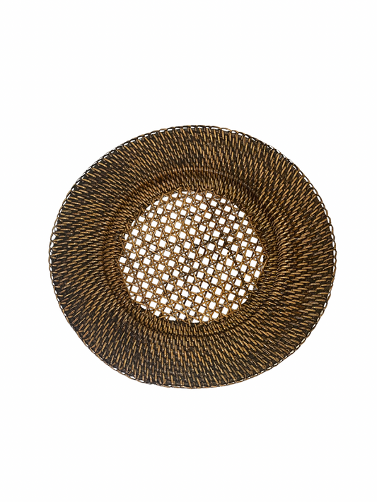Rattan placemat dark brown
