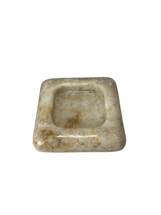 Marble  ashtray white cream