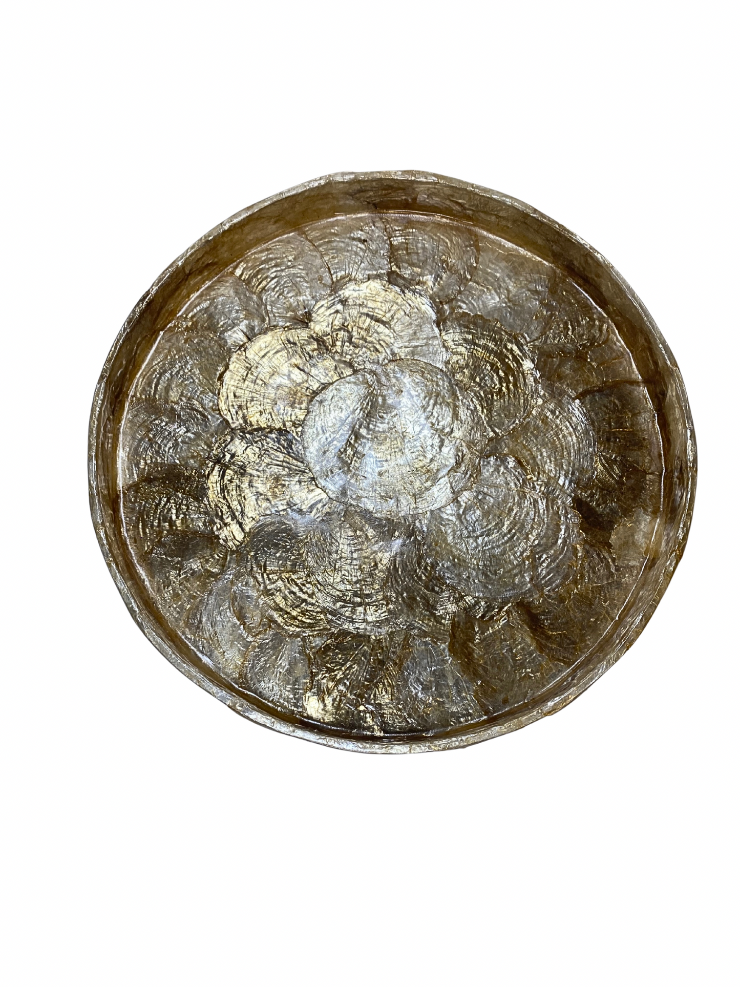 Plate shell round gold