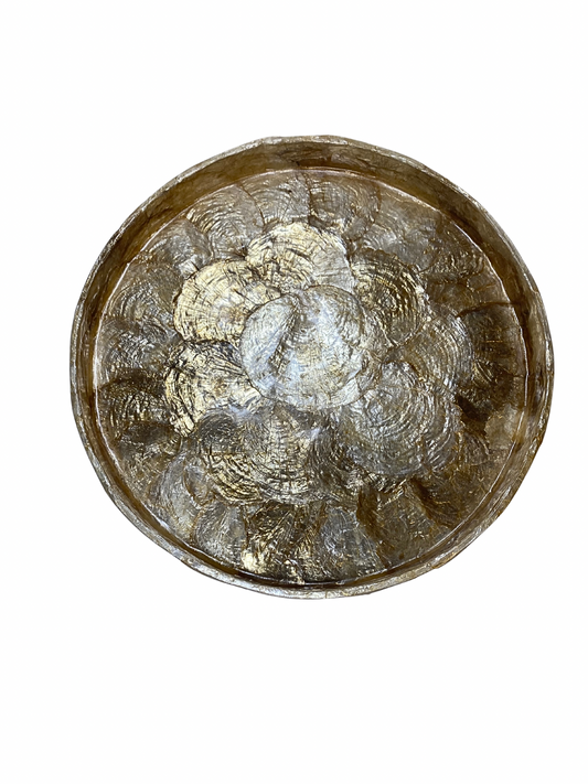 Plate shell round gold
