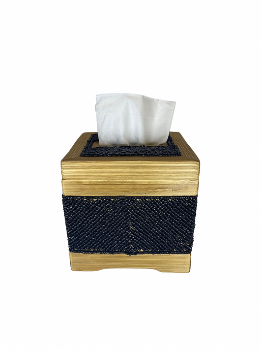 Box tisue beads black