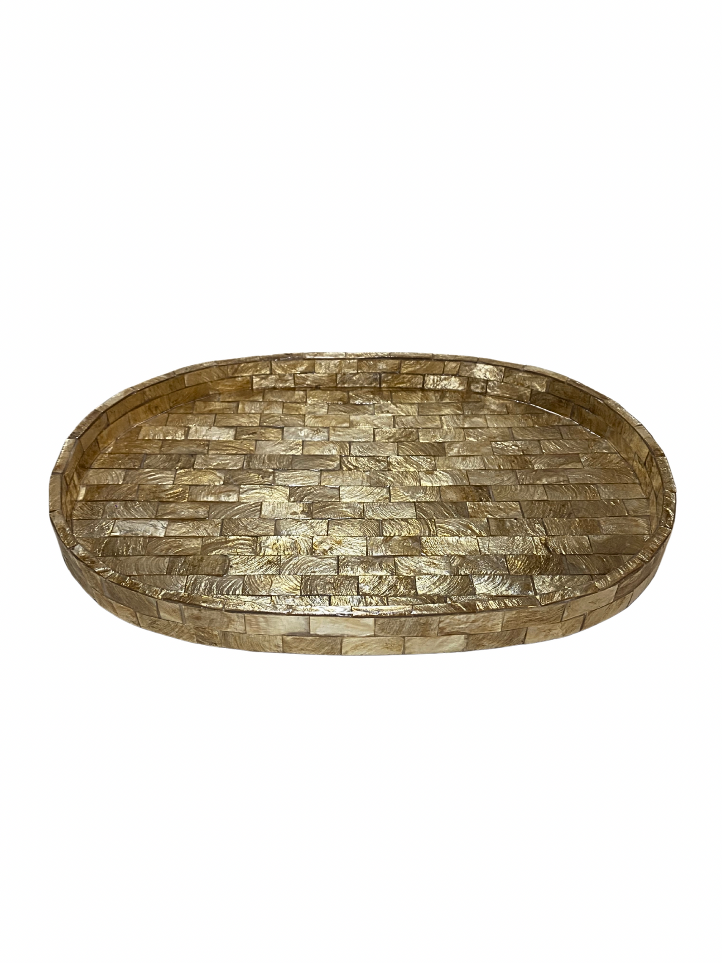Plate shell oval gold