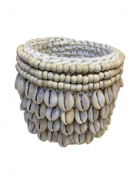 Bowl crochet shell natural