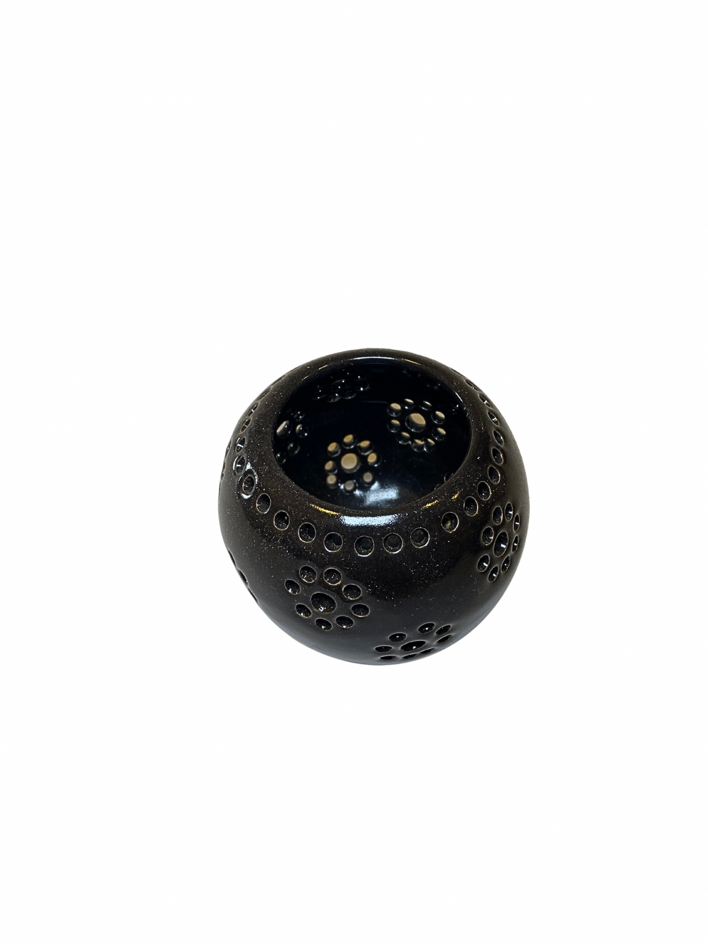 Candle holder ceramic black size S , M , L