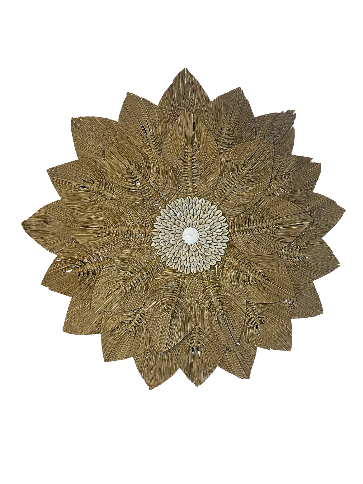 Wall decoration flower shell brown
