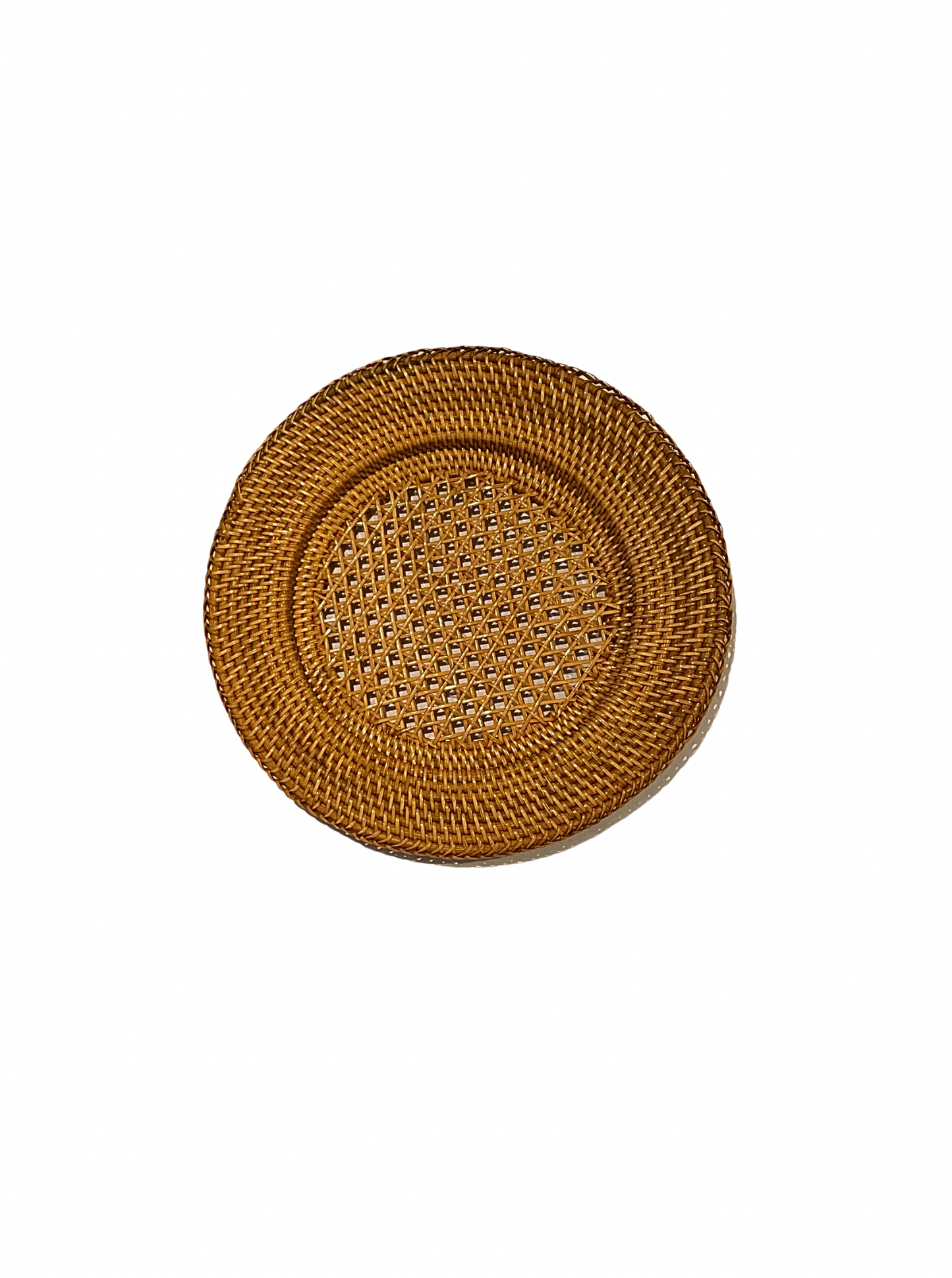 Rattan plate  placemate brown