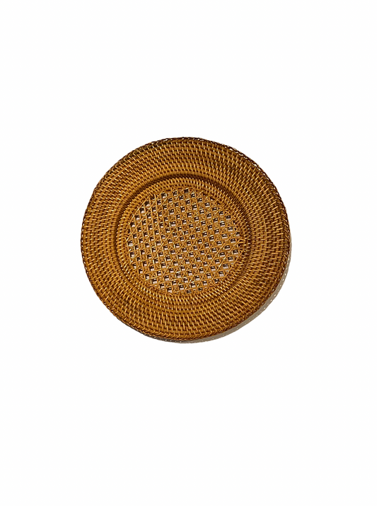 Rattan plate  placemate brown