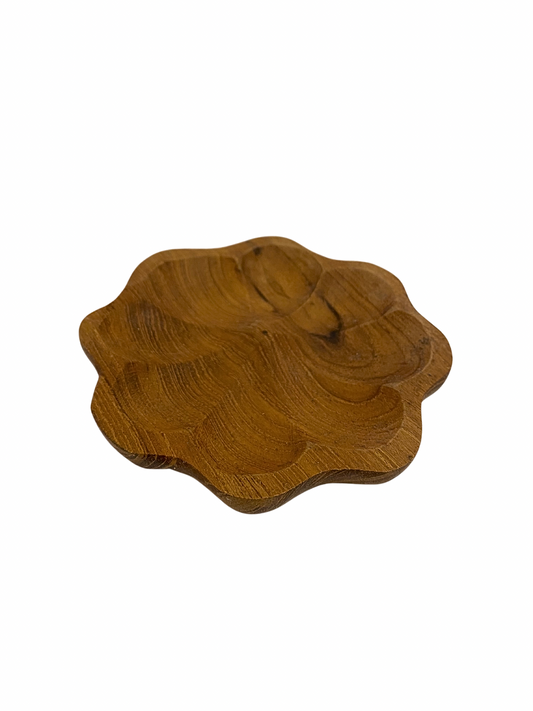Wood incense holder - 10cm