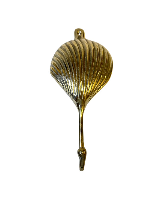Brass deco shell hooks