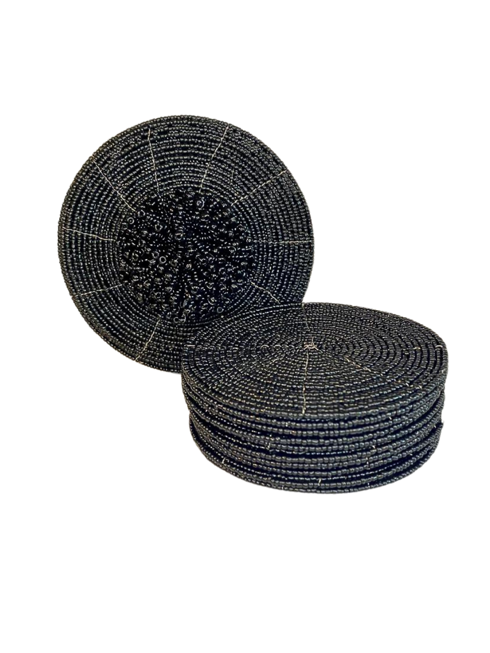 Set beaded coaster with box black