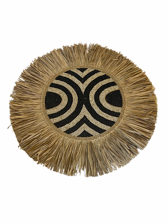 Wall decor beads Raffia round size m 50cm