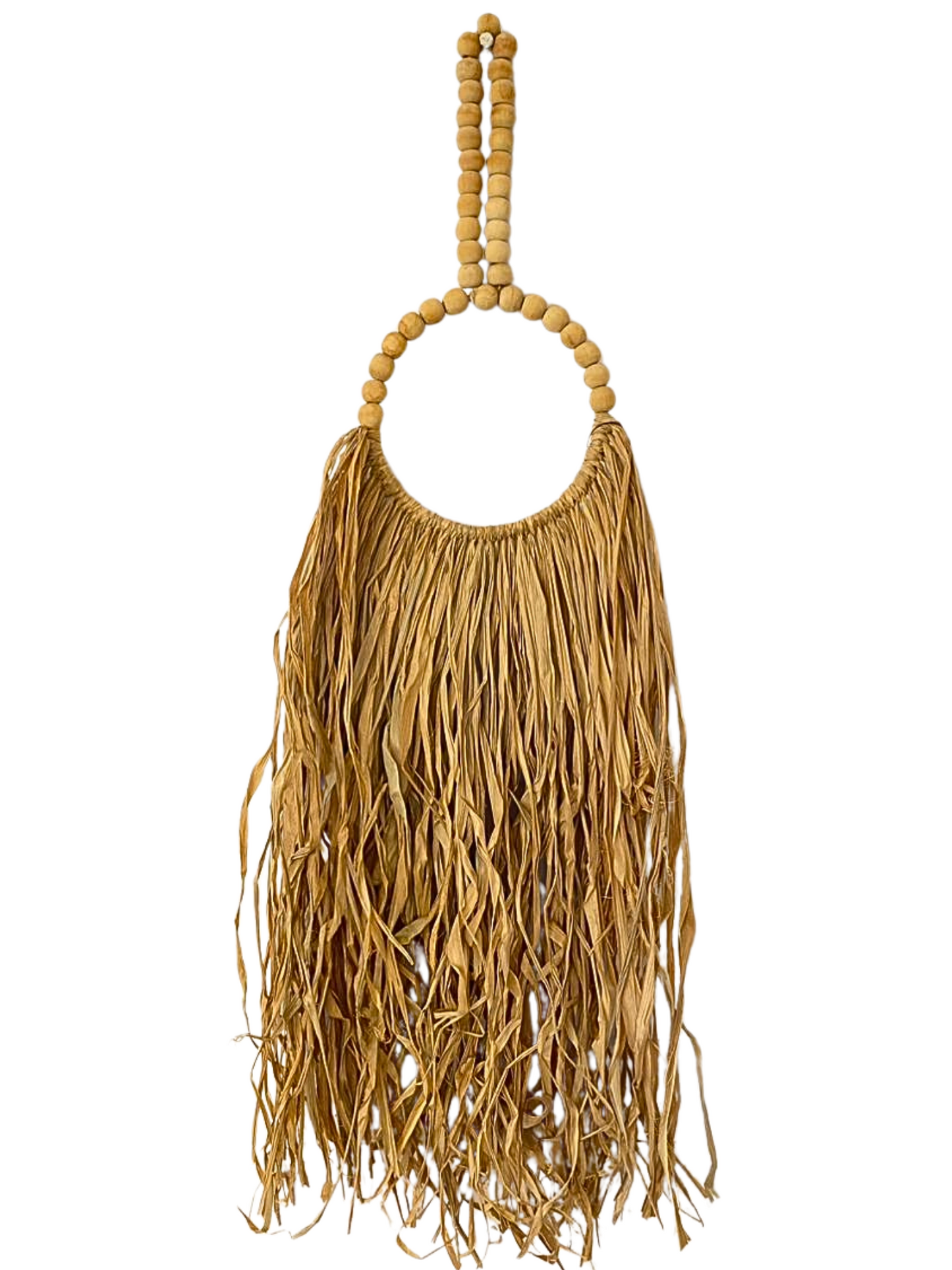 Raffia wall hanging