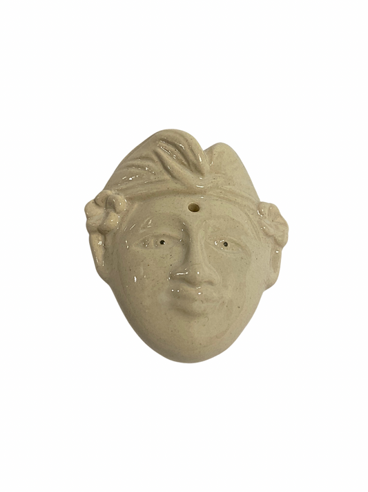 Balinese man incense ceramic white