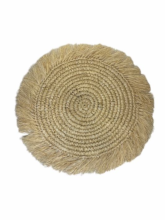 Raffia placemat light brown