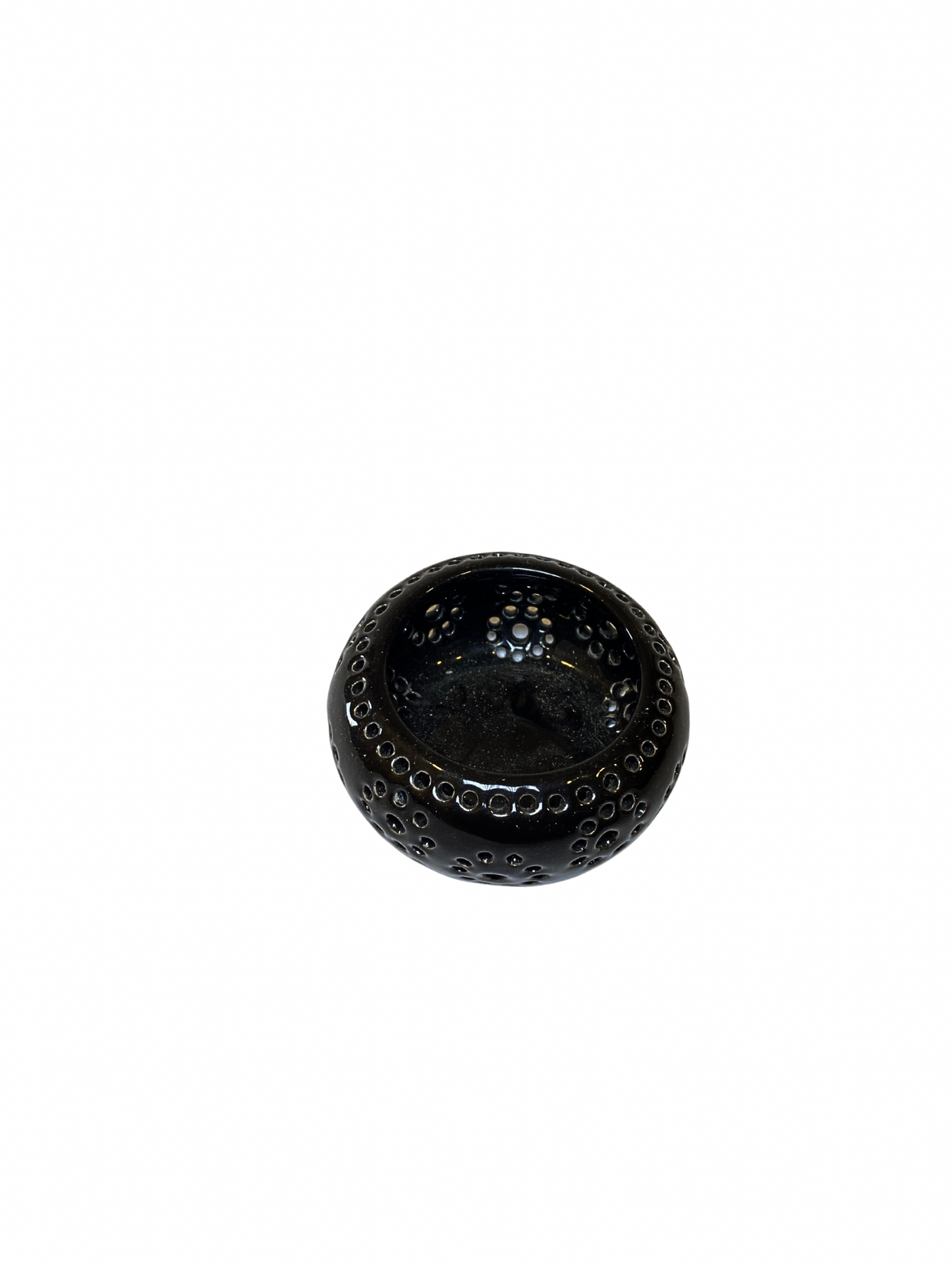 Candle holder ceramic black size S , M , L