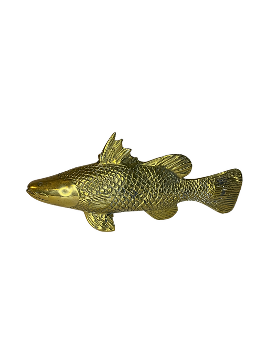 Brass deco trout fish