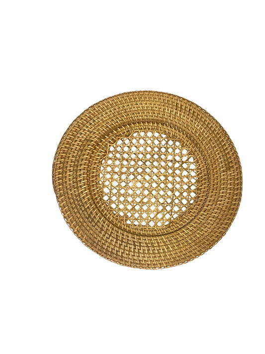 Rattan placemat light brown