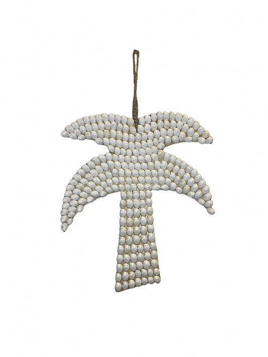 Wall decor palm shell white