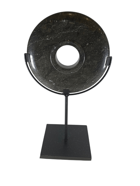 Marble ring dark grey