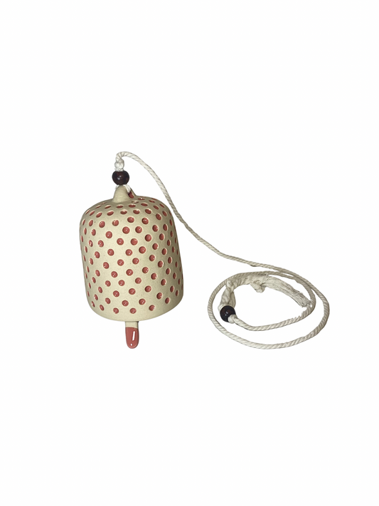 Light pink polka dot bell size M