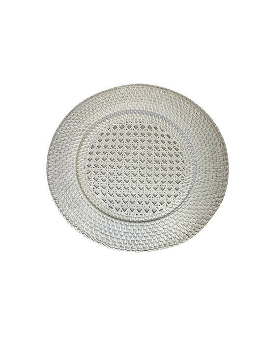 Rattan placemat white