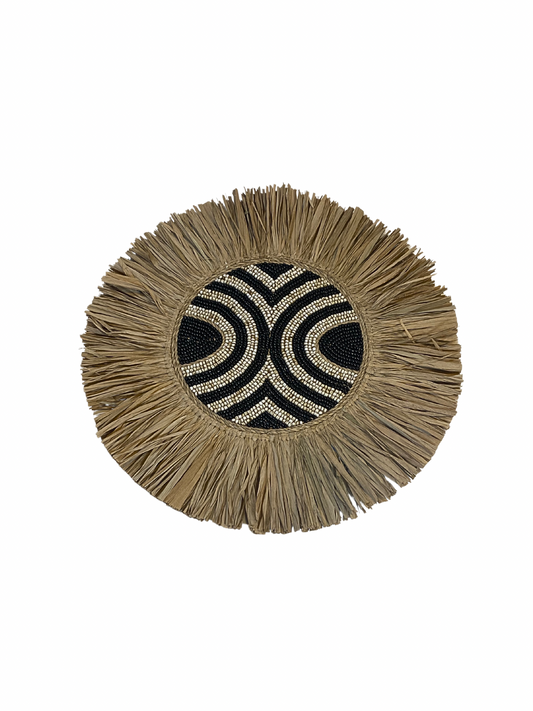 Wall decor beads Raffia round size S 40cm