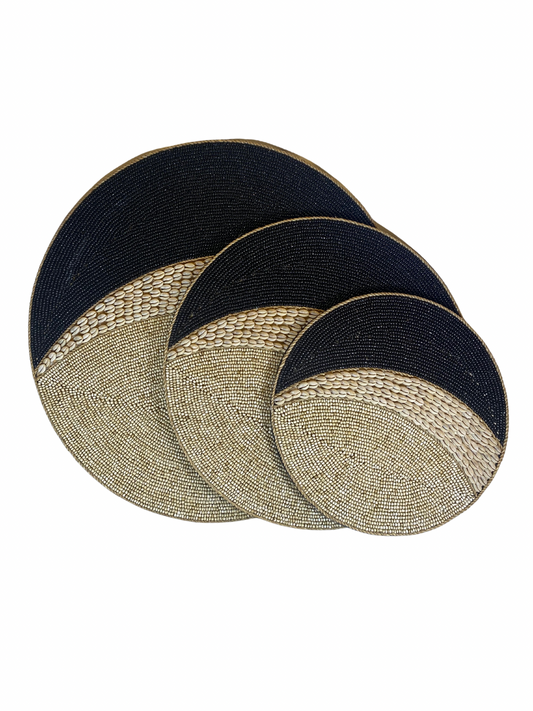 Wall decor bead shell black and natural colour size S,M L