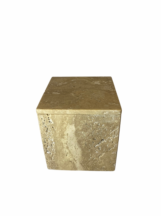 Natural Travertine Storage Box