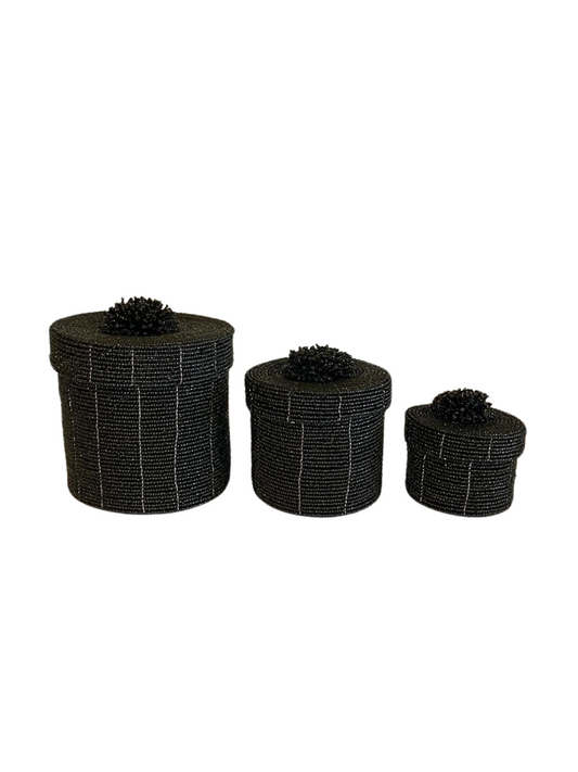 Set of 3 beaded box