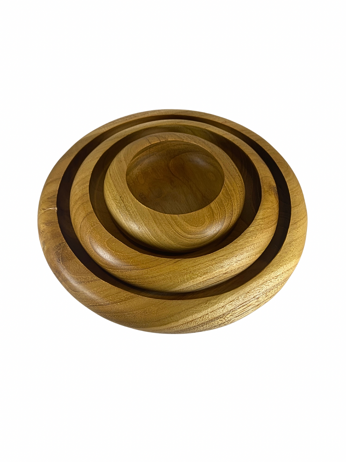 Teak wood bowl set