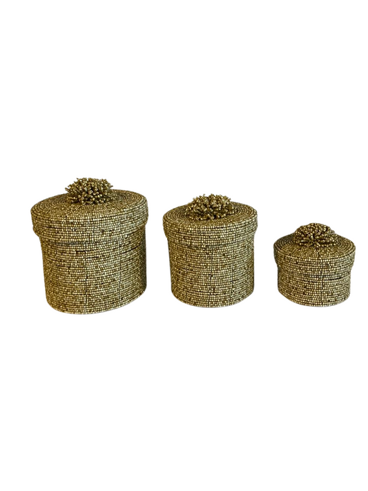 Set of 3 Beaded box