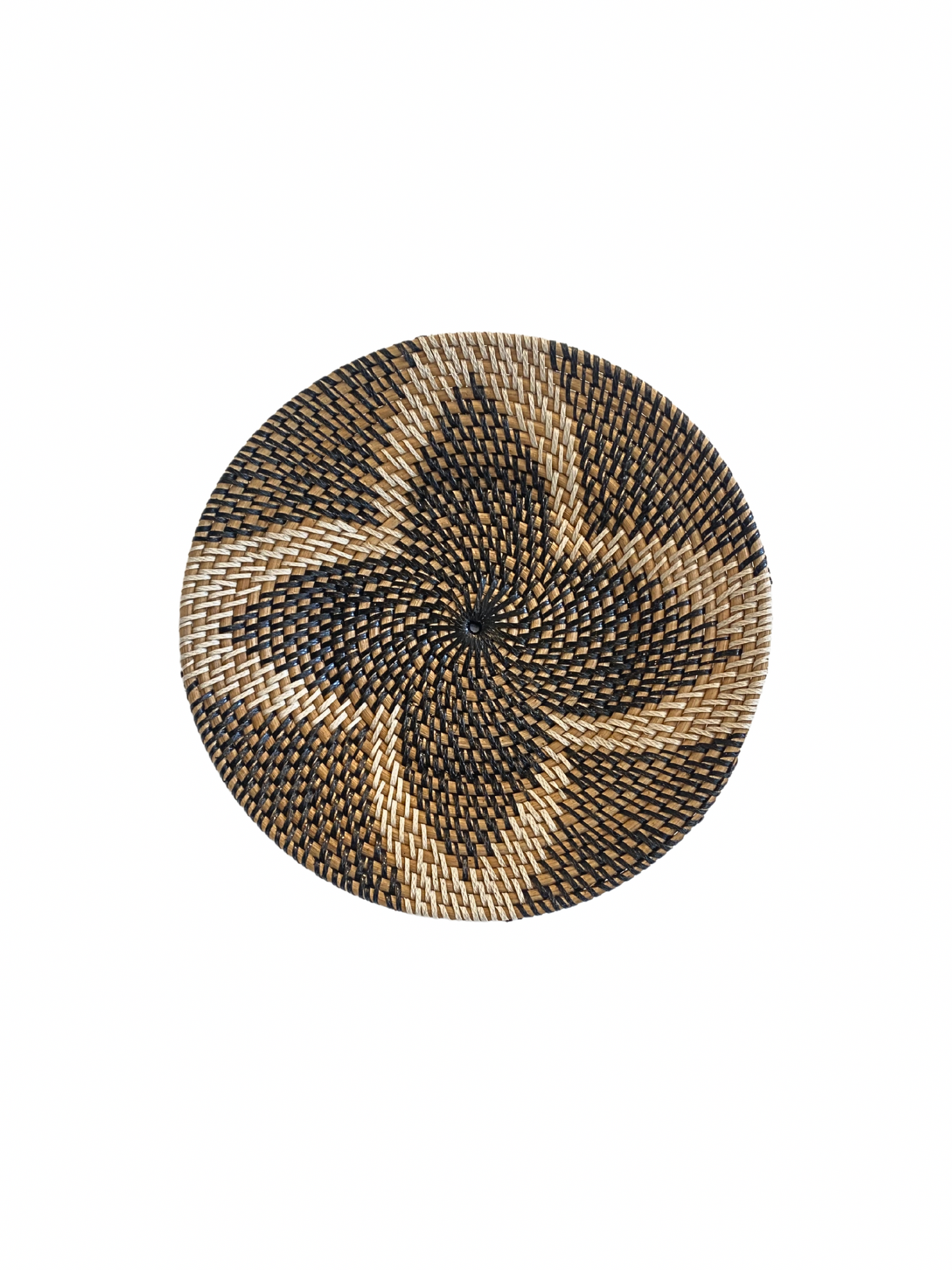 Rattan motif flower wall hanging