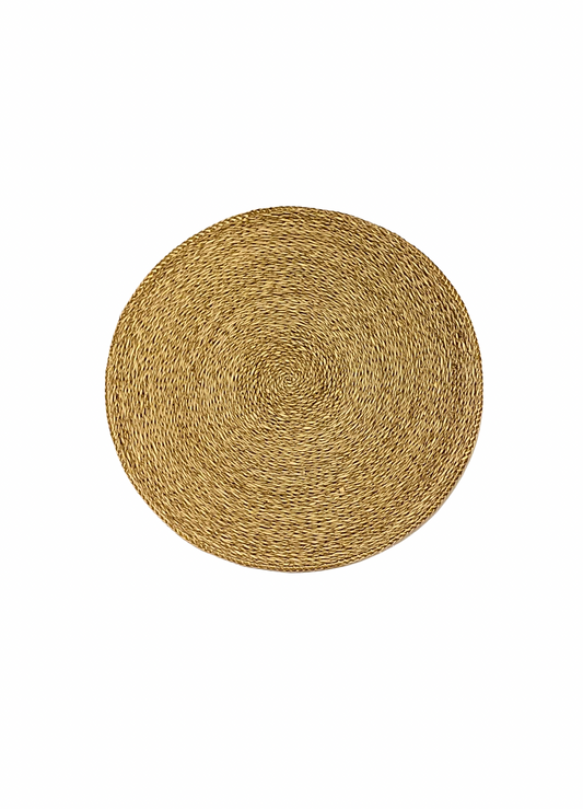 Placemats round Seagrass beige