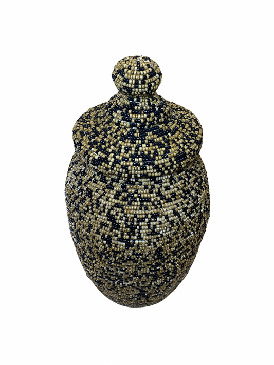 Jar beaded brown black size L
