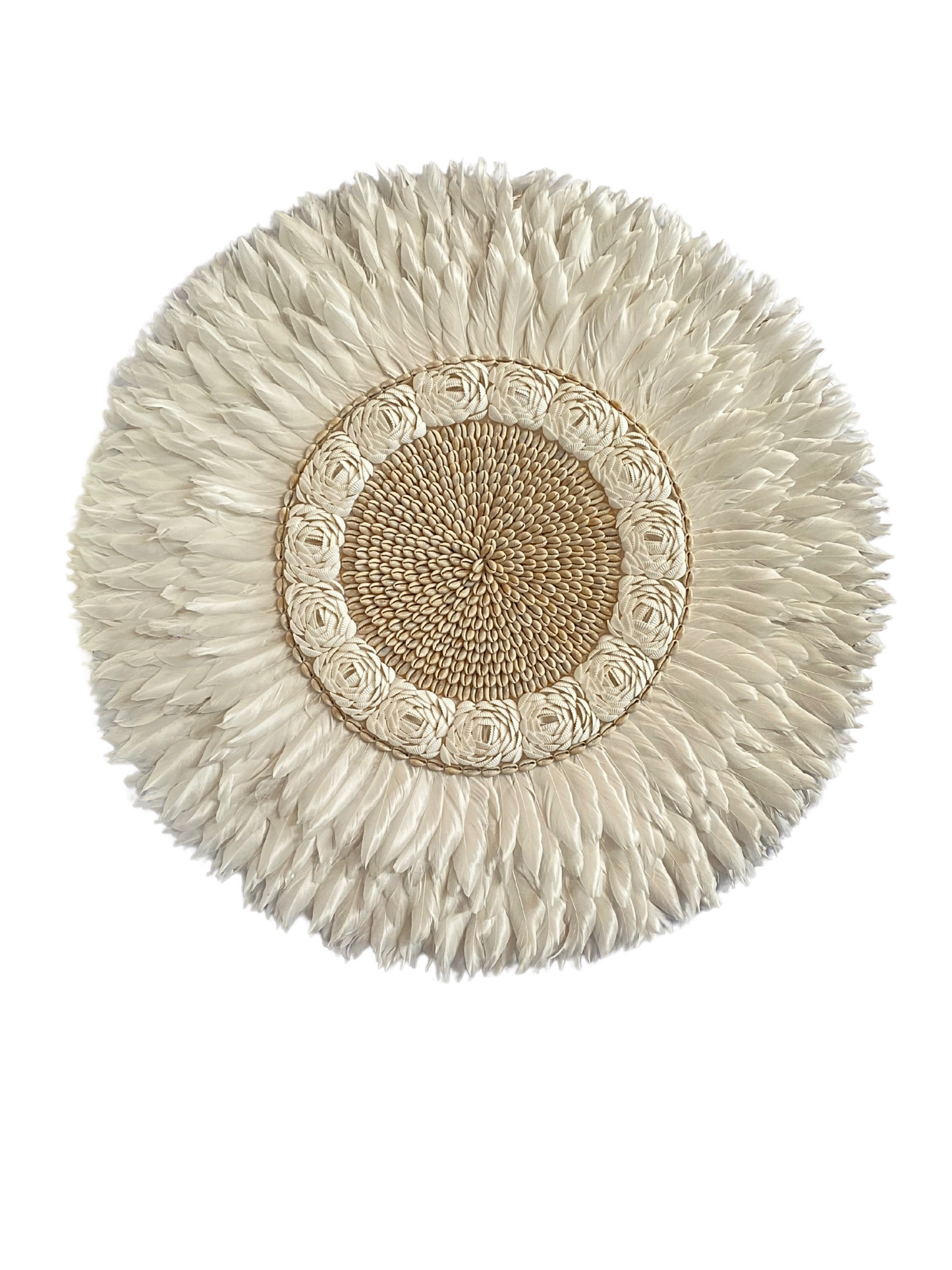 White feather shell wall