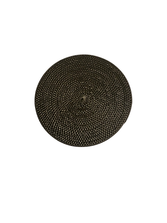 Rattan placemate black