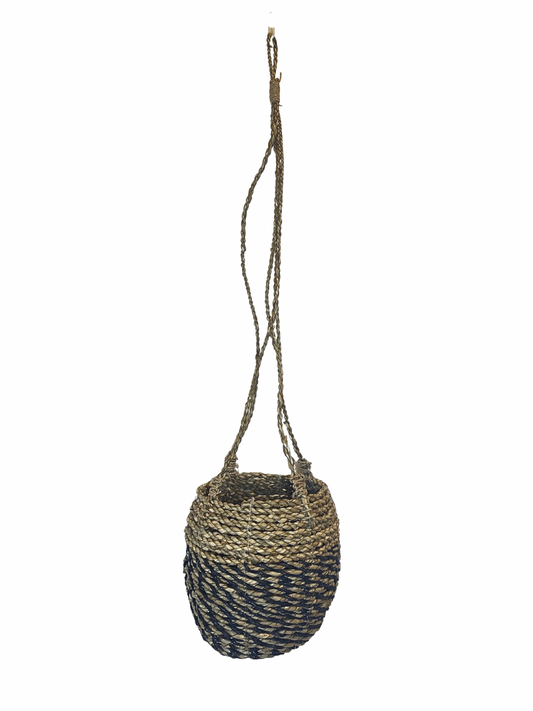 Basket hanger black with natural colour