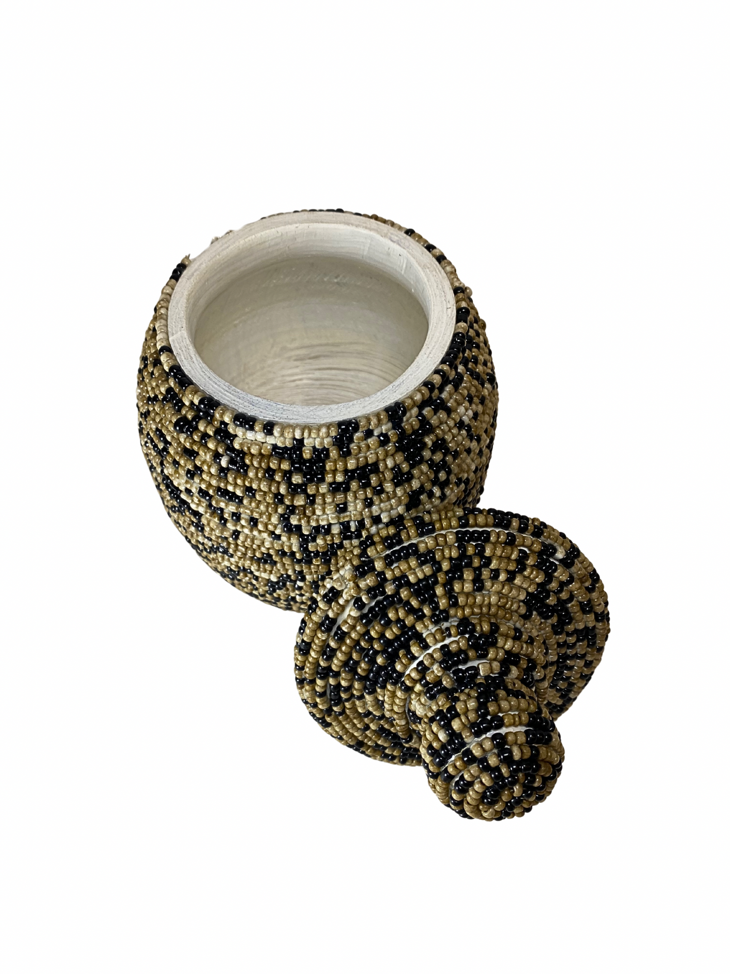 Jar beads brown black size M - 18cm