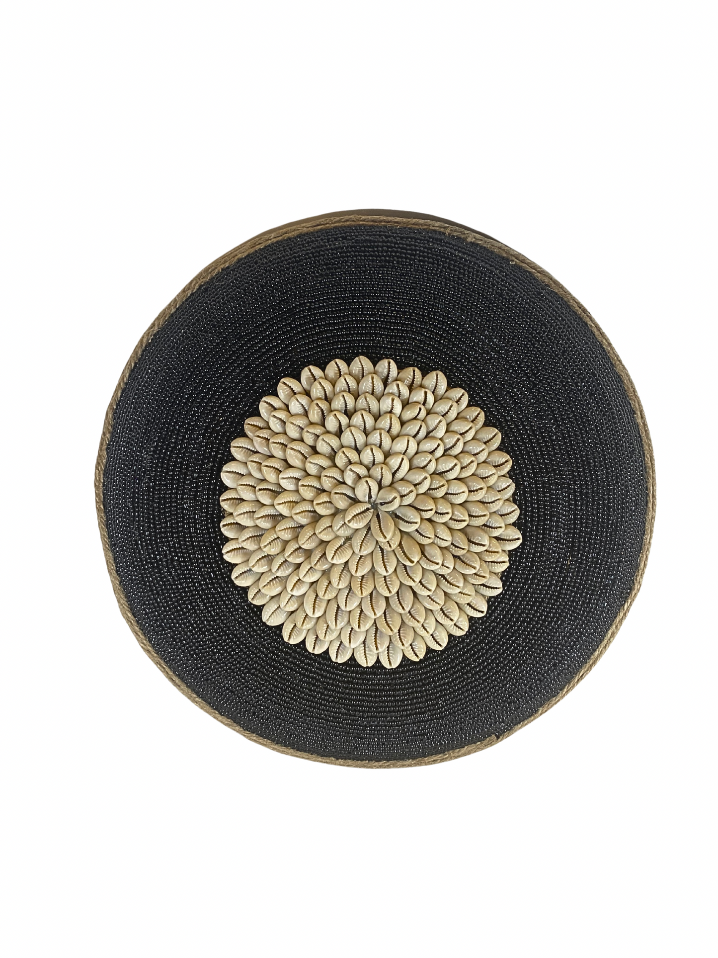 Wall decor shell round black